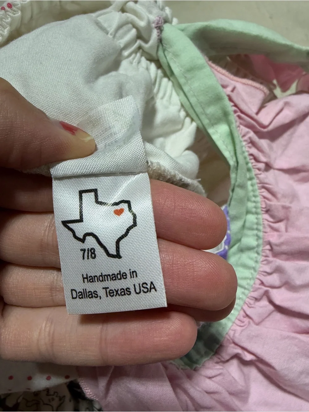Olive mae boutique Dallas patchwork cat bird handmade dress 7/8